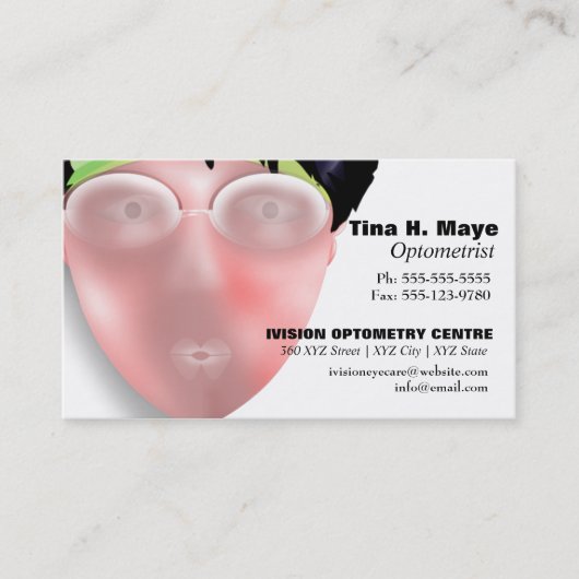 検眼検査用眼鏡の名刺 名刺 (正面)