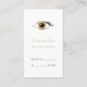 検眼検査金ゴールドアポイントメントアラーム 名刺 (正面)