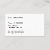 検眼業務用カードデザイン 名刺 (裏面)