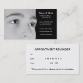 検眼用アポイントメントリマインダ音のハゼルの目 予約カード (正面/裏面)