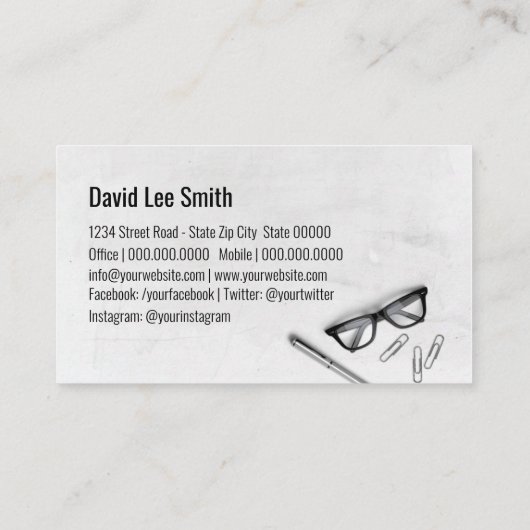 検眼用センターグラス 名刺 (裏面)