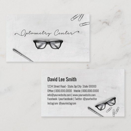 検眼用センターグラス 名刺 (正面/裏面)