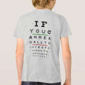 検眼、完全視覚、眼鏡は不要 トライブレンドＴシャツ (裏面)