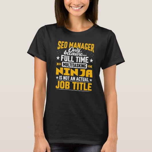 検索エンジン最適化ダイレクタSeo Manager J Tシャツ (正面)
