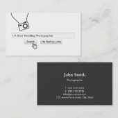 検索カッコいいバー結婚の写真名刺 名刺 (正面/裏面)