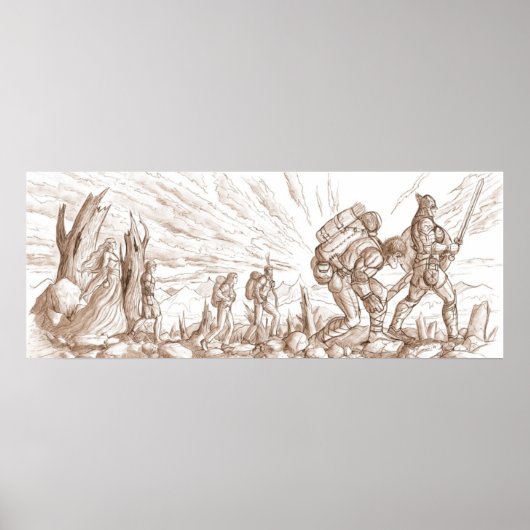 検索プリント(カスタマイズ可能なサイズ) ポスター (正面)