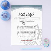 検索モダンバーMath Tutor Flyers チラシ (シングル)