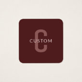 検索モダン名モノグラムの前 | マルーンレッド (正面)