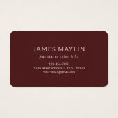 検索モダン名モノグラムの前 | マルーンレッド (裏面)