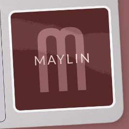 検索モダン名モノグラムの前 | マルーンレッド シール