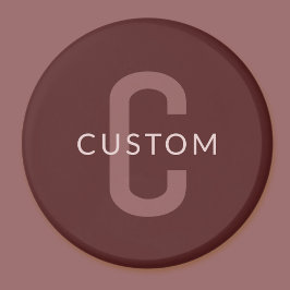 検索モダン名モノグラムの前 | マルーンレッド マグネット