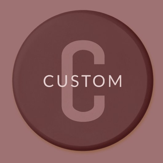 検索モダン名モノグラムの前 | マルーンレッド マグネット