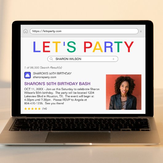 検索結果50th誕生日パーティー 招待状