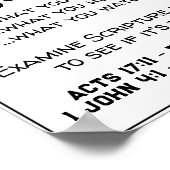 検索聖なる書物、 経典ホワイトと黒のスクリプト ポスター (角)