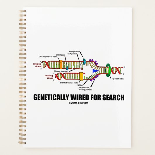 検索DNA複製ユーモアのために遺伝的に配線される プランナー手帳 (正面)