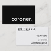 検視官 名刺 (正面/裏面)