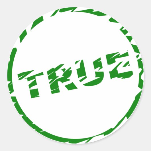 検証アイコン – TRUE – ステッカー (正面)