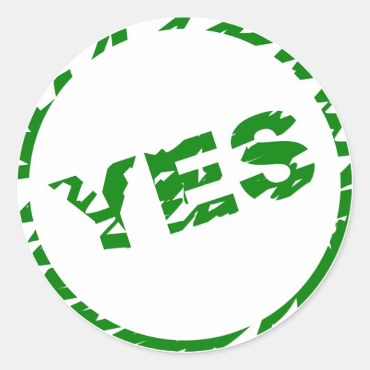 検証アイコン – YES – ステッカー (正面)