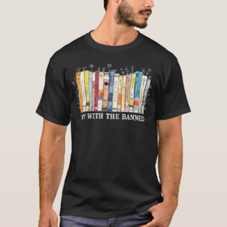 検閲された本を読む先生 フローラル ブー Tシャツ