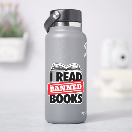 検閲された本 ビニールステッカー シール (HydroFlask)