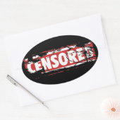 検閲された 楕円形シール (封筒)