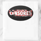 検閲された 楕円形シール (バッグ)