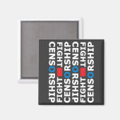 検閲と闘う マグネット (正面/裏面)