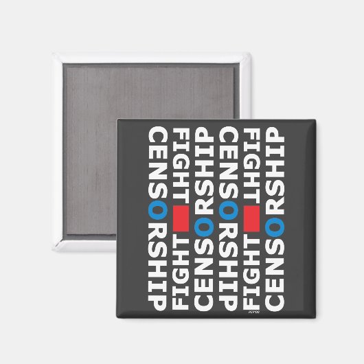 検閲と闘う マグネット (正面/裏面)