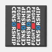 検閲と闘う マグネット (正面)