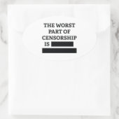 検閲の最悪の部分は 楕円形シール (バッグ)