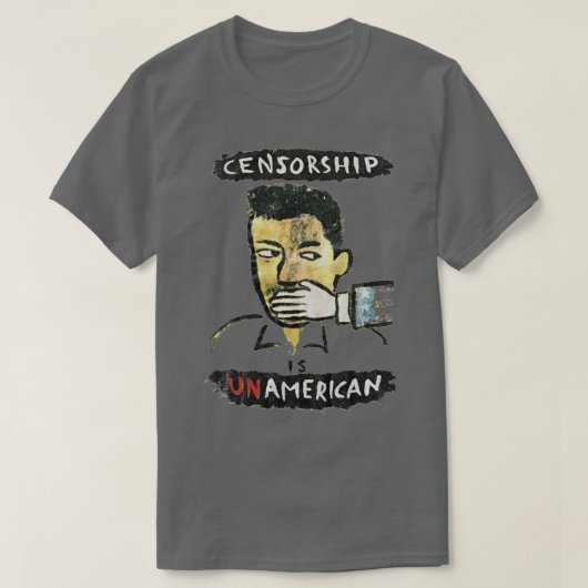 検閲はアメリカらしくない Tシャツ (デザイン正面)