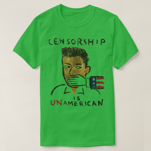 検閲は1990年のアメリカ合衆国 Tシャツ (デザイン正面)