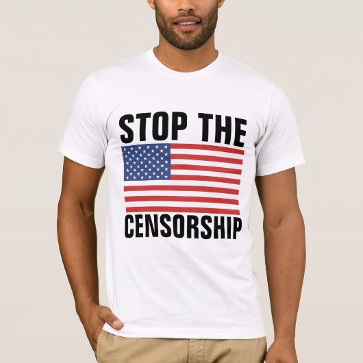 検閲ストップの愛国者Tシャツ Tシャツ (正面)