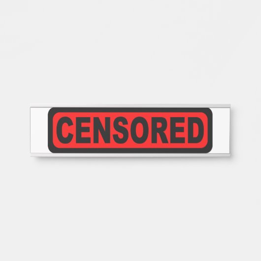 検閲済みネームプレート サインプレート (正面)