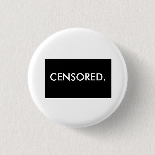 検閲済み。 缶バッジ (正面)