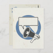 検閲青 ポストカード (正面/裏面)