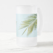 椰子木の枝 フロストグラスビールジョッキ (正面右)