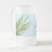 椰子木の枝 フロストグラスビールジョッキ (正面左)