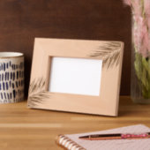 椰子木の枝 レーザー彫刻フレーム (左)