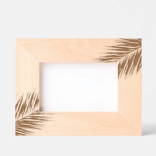 椰子木の枝 レーザー彫刻フレーム (正面)