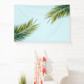 椰子木の枝 横断幕 (インサイチュ)