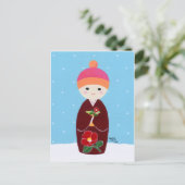 椿こけし人形 ポストカード (スタンド正面)