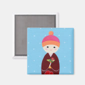 椿こけし人形 マグネット (正面/裏面)