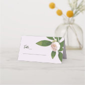 椿と緑のエレガシンプルントウェディング プレイスカード (正面)