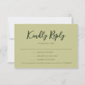 椿と緑シンプルのエレガント 出欠カード (裏面)