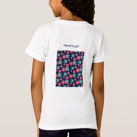 椿と鳥_1 Tシャツ pattern_7 (裏面)