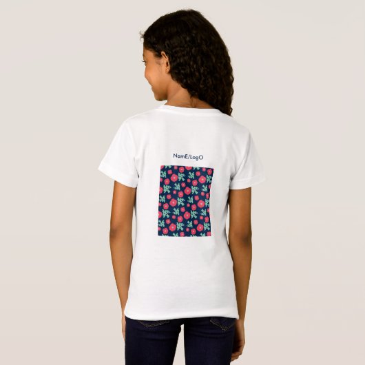椿と鳥_1 Tシャツ pattern_7 (裏面フル)