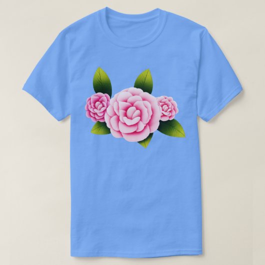椿の花 Tシャツ (デザイン正面)