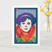 椿姫のオペラ カード (黄色い花)