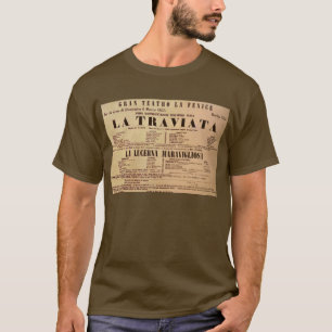 椿姫の世界初演ポスター(1853年) Tシャツ